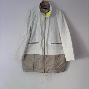 Faconnable Beige and Blue Striped Jacket